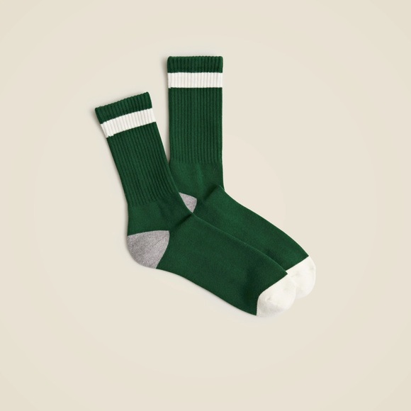 J.Crew Athletic crew socks in gym stripe - Picture 1 of 3